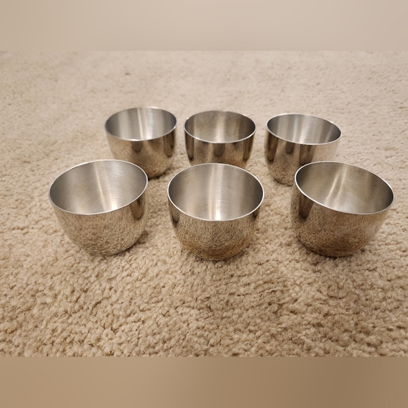 Jefferson Cups Pewter Collection by Kirk Stieff Set Of 6 Silver P50 - Picture 1 of 4